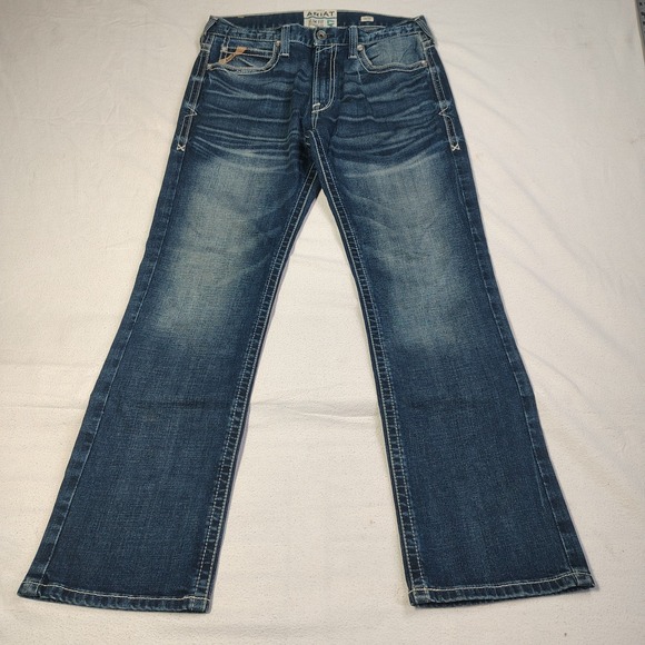 Ariat Other - Ariat M7 Rocker Jeans Mens 34x32 Stretch Slim Fit Straight Coltrane Medium Wash
